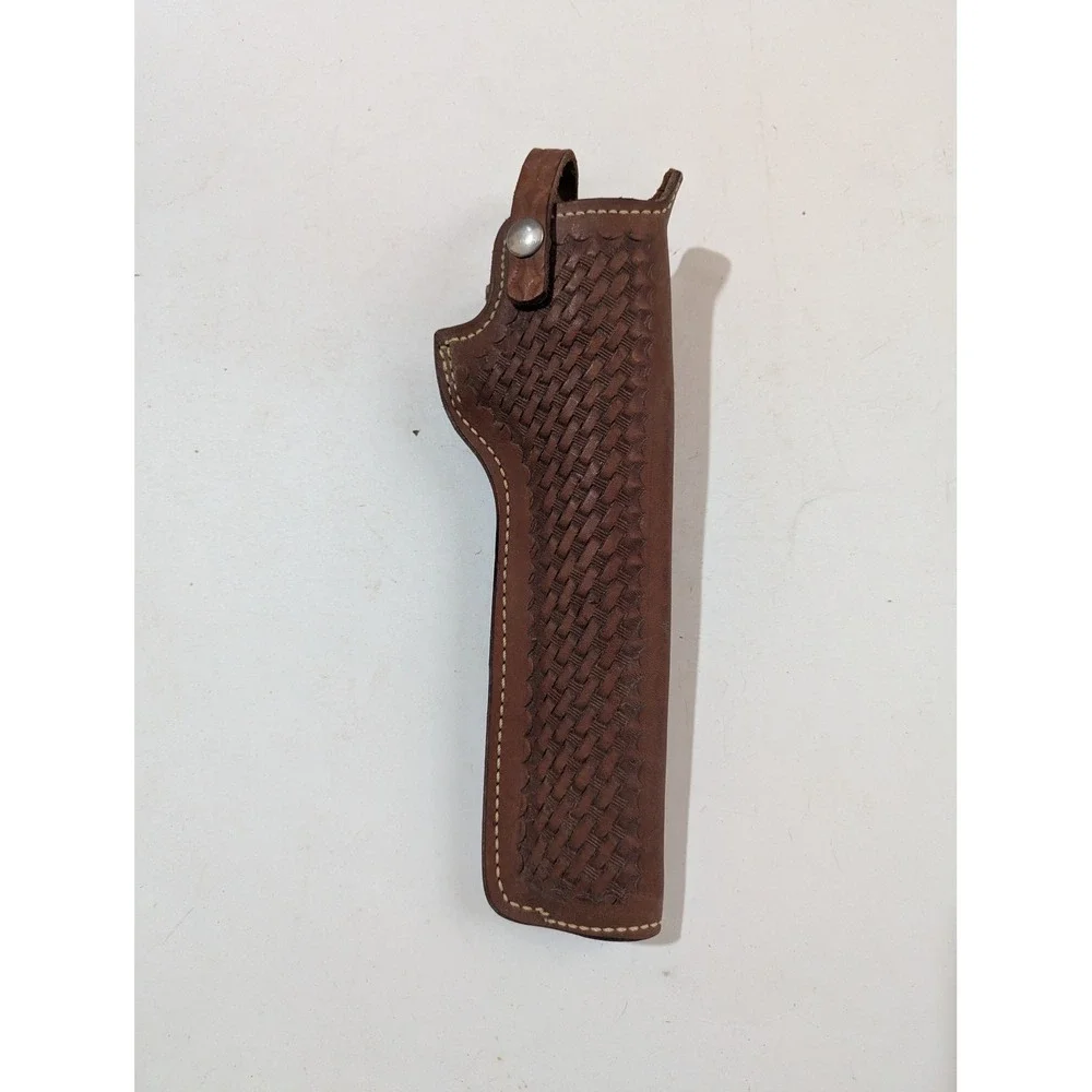 Vintage Smith & Wesson‎ Leather Basketweave Holster 22 23W Brown Right Hand